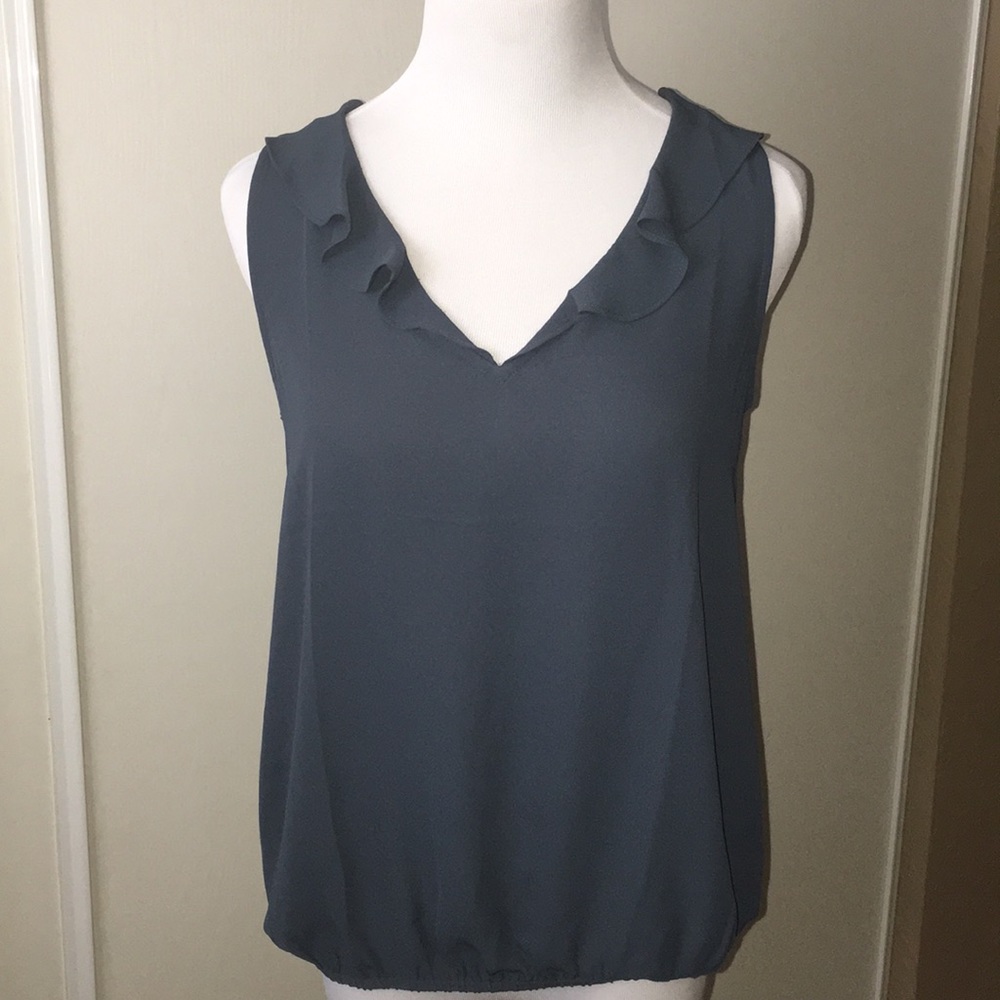 BNWT Blue-Grey Loft Blouse in XS